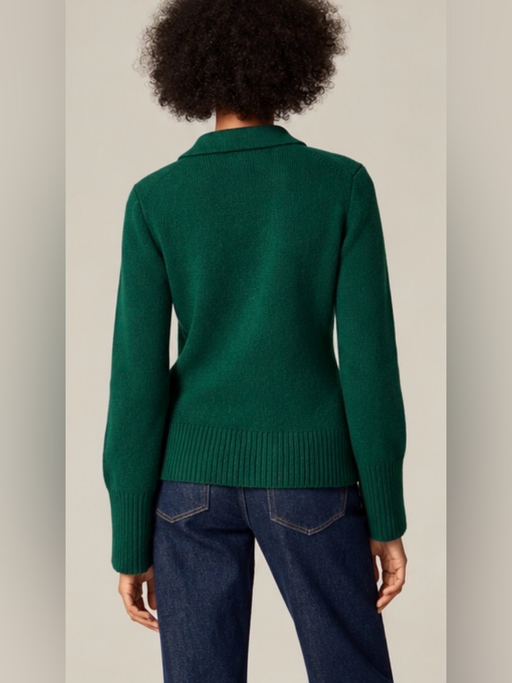 J.Crew Milano-stitch cinched-waist cardigan midnight foliage - Picture 5 of 10